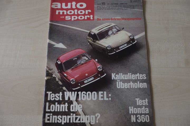 Deckblatt Auto Motor und Sport (15/1968)